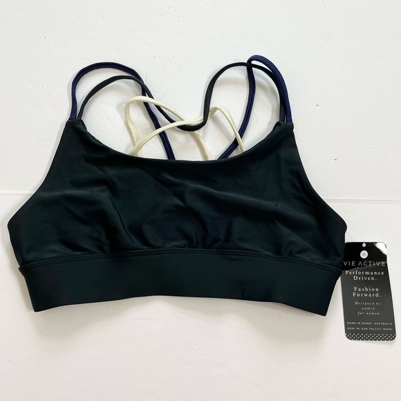 Vie Active Lola Charcoal Bra Size Medium New with Tags - Picture 1 of 5